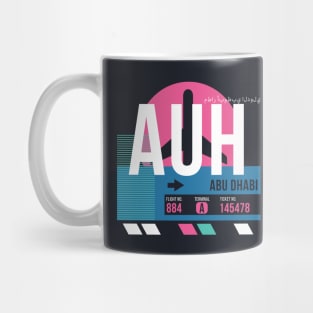 Abu Dhabi (AUH) Airport // Sunset Baggage Tag Mug